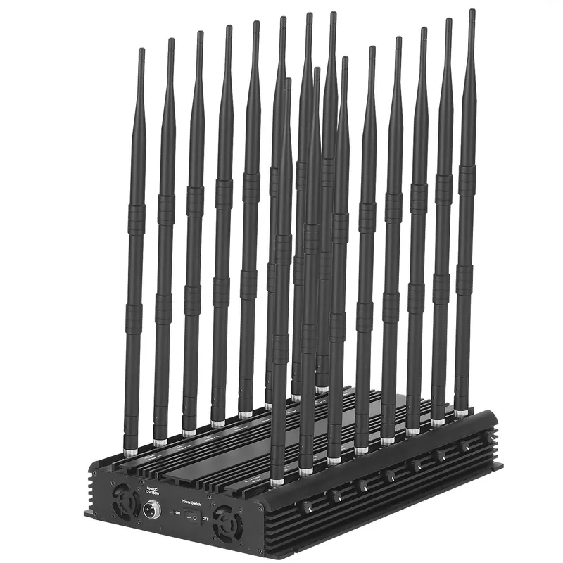 16 Antennas Desktop WiFi GPS RF Signal Jammer