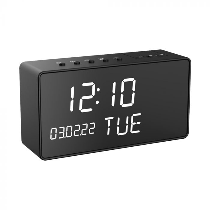 Smart Digital Wifi Alarm Clock Battery Camera